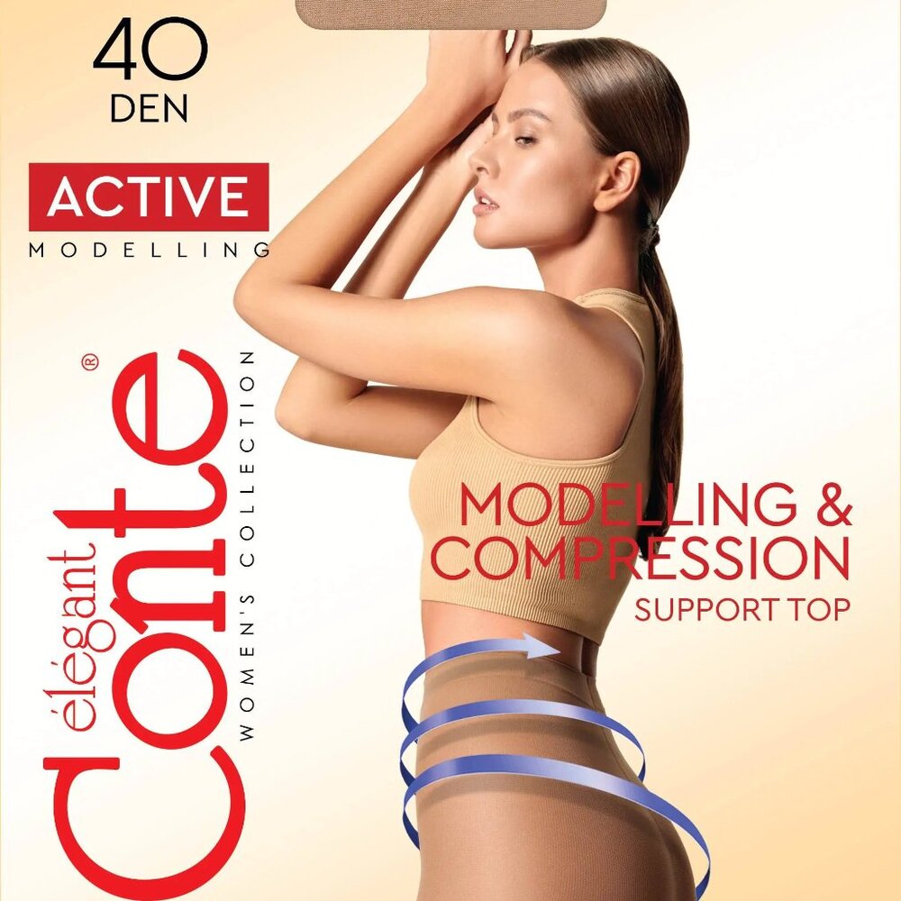 Conte Active 40 Den - Modelling Control Top Women's Tights (8С-61СП)